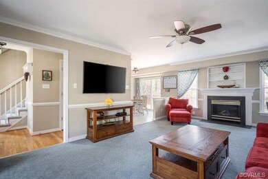 Open family room with lots of natural light.