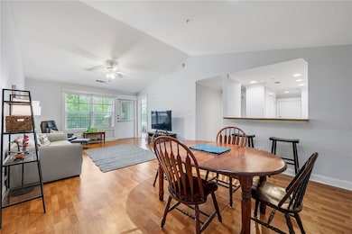 The dining area is separate, but still open to the