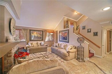 Living room with fireplace