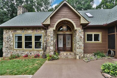 Stone and cedar home