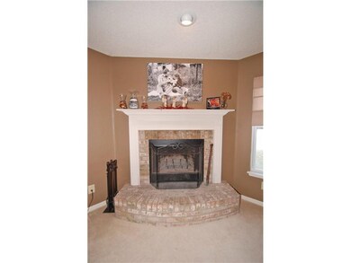 Fireplace. A closer view of the fireplace.