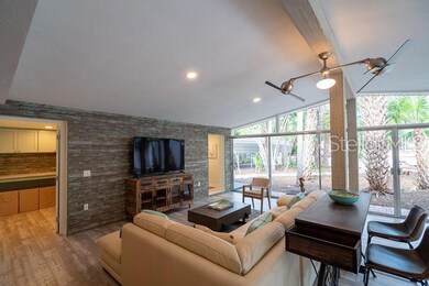 Great room with accent wall