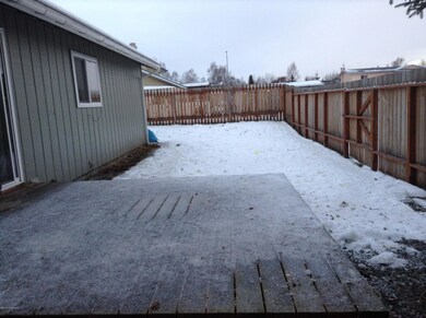 Sun deck on side yard