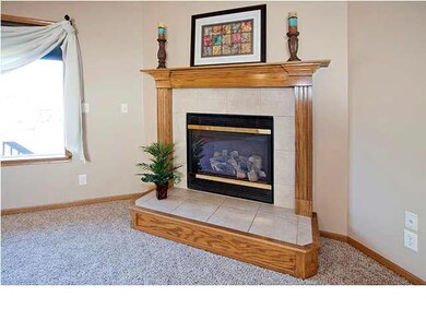 The focal point of the living room is the gas fire