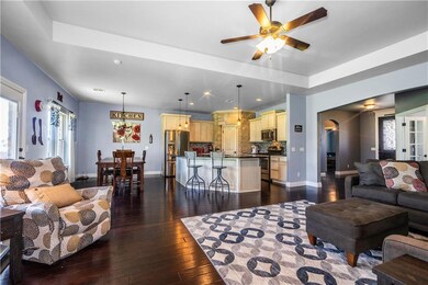 Spacious open concept living space.