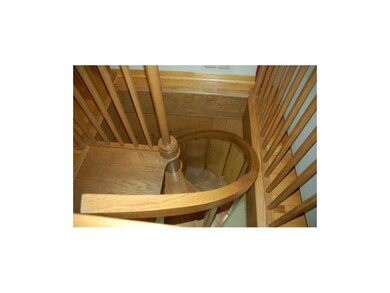 Custom oak spiral staircase