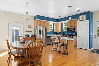 Kitchen featuring light hardwood / wood-style floo