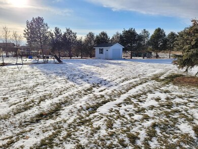 Hayes backyard snow shed and playground