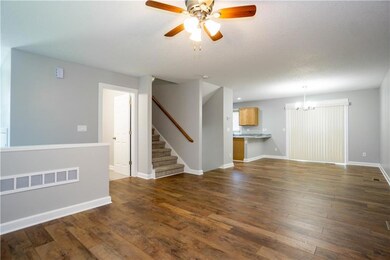 Living room and eat in kitchen