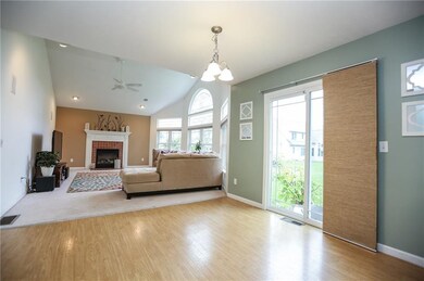 view of family/great room and eat-in space,sliding