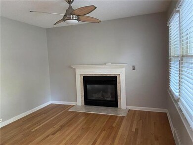 Living room fireplace