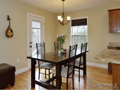 Dining area with door to deck