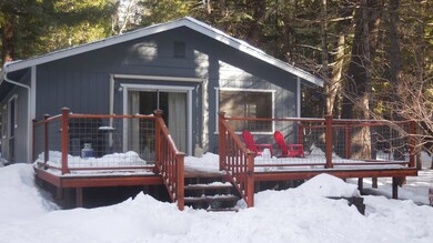Side view of home & deck