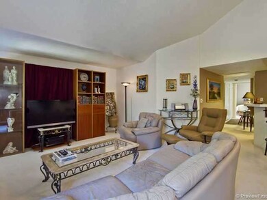 Spacious living room with vaulted ceilings!