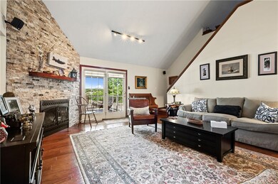 Another view of the family room! Steps that lead t