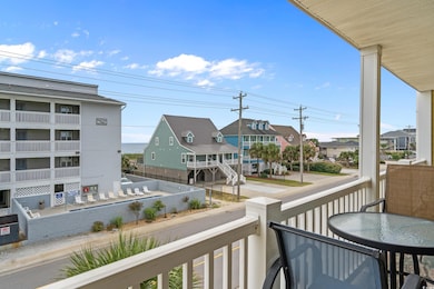 Balcony featuring a residential view