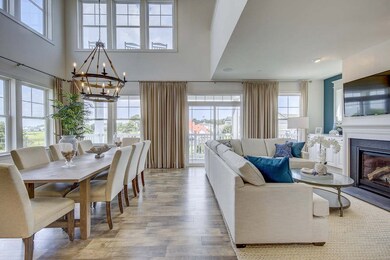 Upstairs Living Room and Dining Area