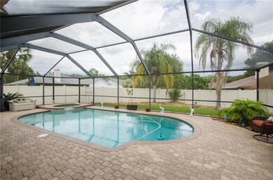Pool with Spa & pavers - fully screened