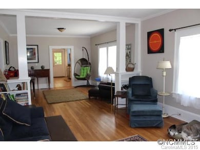 Open living and dining room