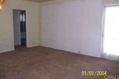Large living room with door to rear yard.