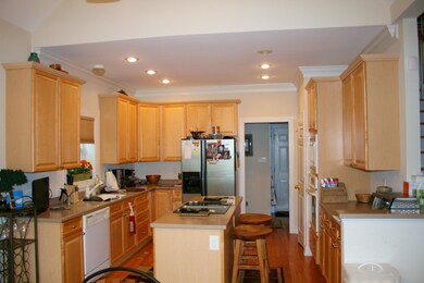 Kitchen with center island and pantry
