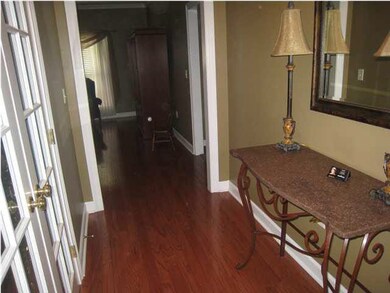 Foyer with hard wood floors