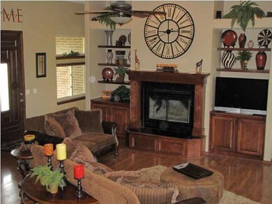 Living room - built in maple book cases