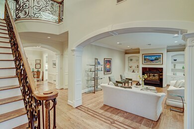 The spacious and bright formal living includes a f