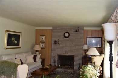 Living Room with wood burning fireplace
