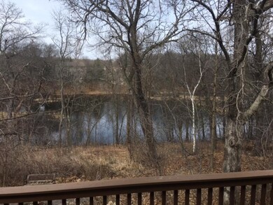 Amazing views of the pond are seen from the deck w