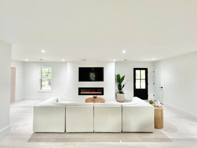 Living room featuring light wood-type flooring