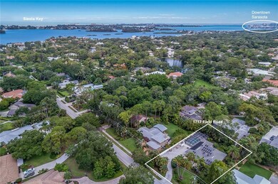 Sarasota Bay is at the end of the street, Downtown