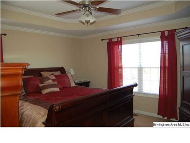 master bedroom w/trey ceiling
