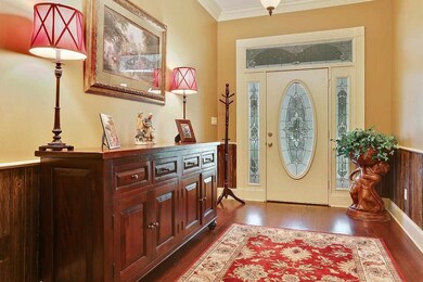 Pretty foyer area with Antique Bead Board from the
