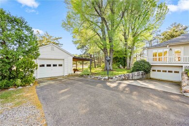 side of house and garage