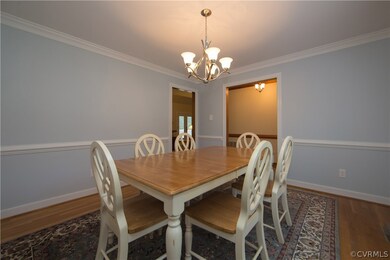 Beautiful crown molding & chair rail.