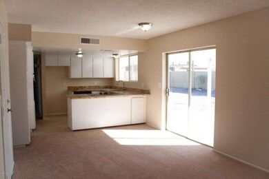 kitchen and family room