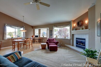 Upstairs Living Room Gas Fireplace