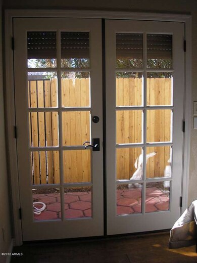New French Doors with roller shades