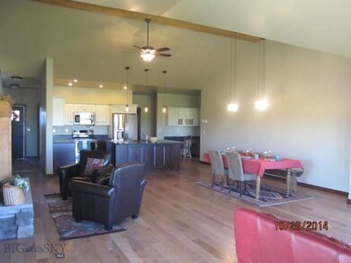 Similar living room/dining area