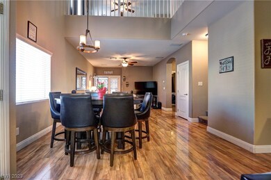 Dining room separated from great room by built-in