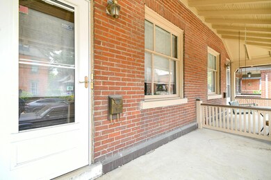 Divided covered front porch
