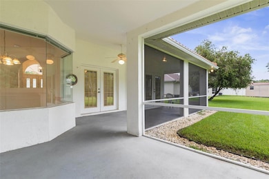 massive rear screened patio