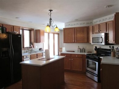 Kitchen with wood floors