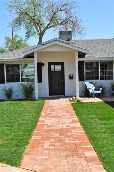 Brick walkway.