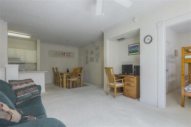 Generous dining area.