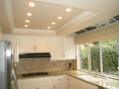 Extra recessed lighting in the kitchen!