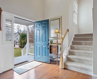 Foyer with new hardwood floors