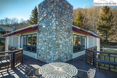 Massive stone fireplace