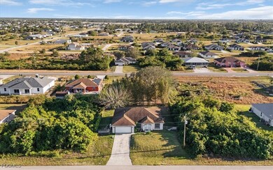 Aerial view of residential area